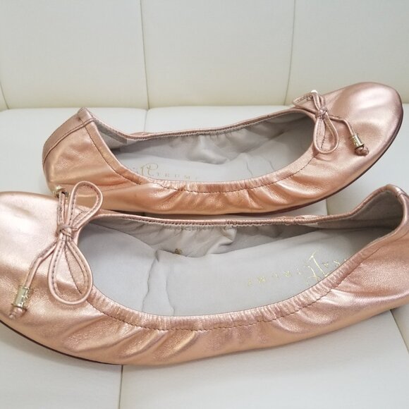 Ladies Rose Gold Ballet Flats - Picture 7 of 7
